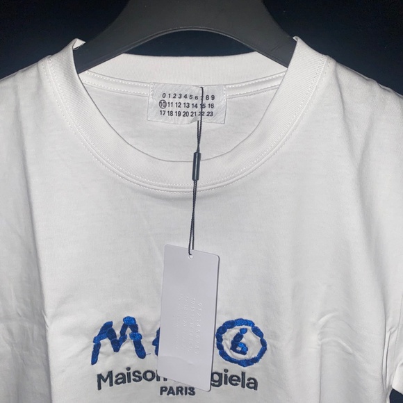 Maison Margiela White Embroidered Tee - Picture 5 of 8